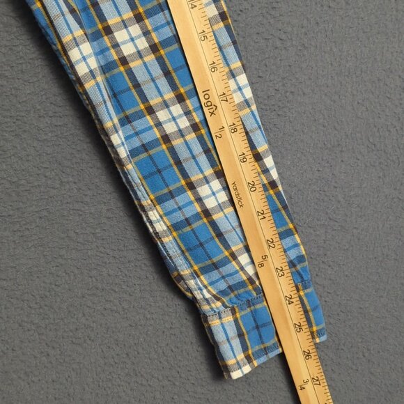 Denim & Supply Ralph Lauren Shirt Mens M Blue Plaid Flannel Long Sleeve Button - Picture 7 of 9